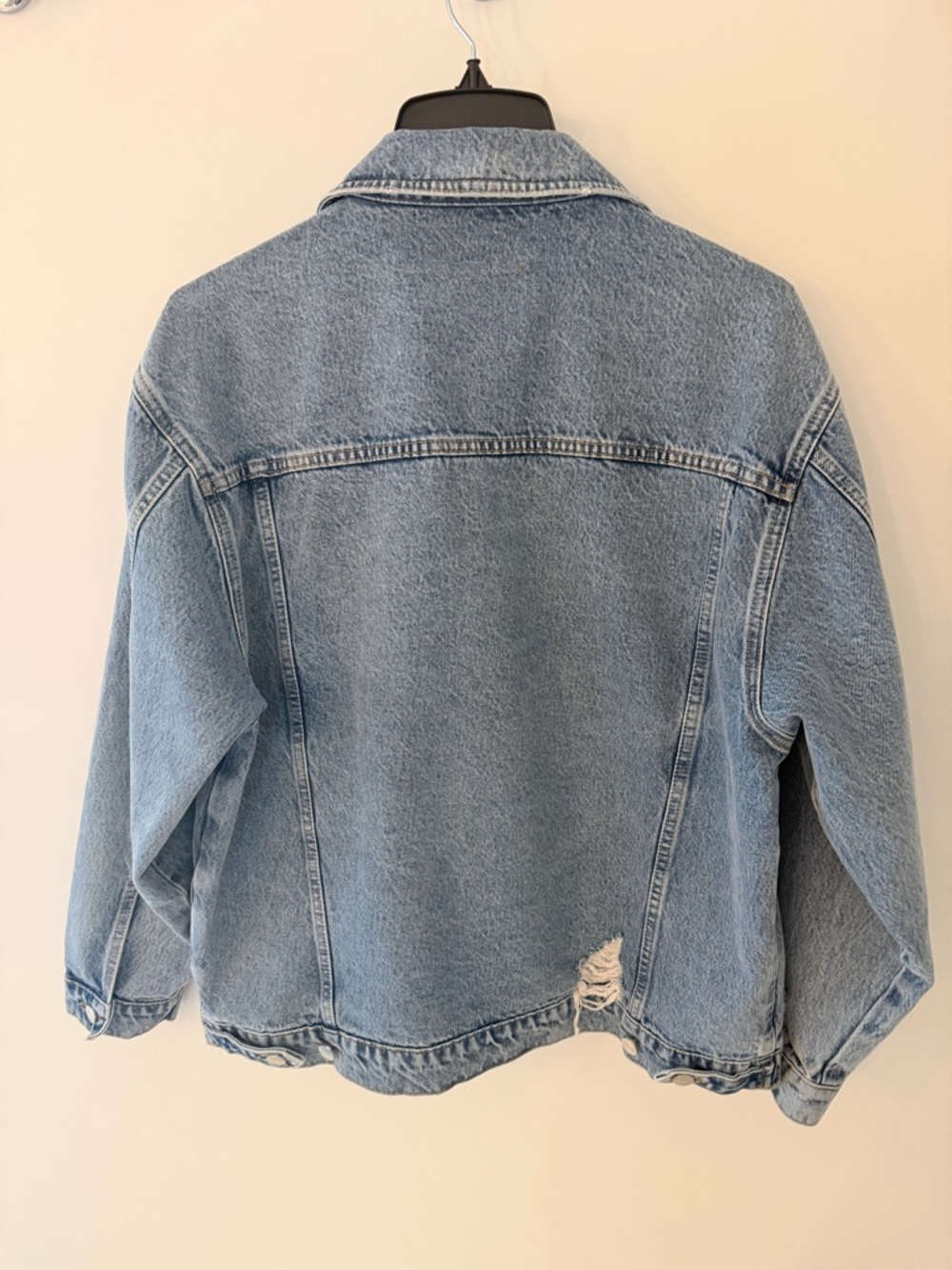 Anine Bing Rory Blue Washed Denim Jacket - Picture 8 of 8